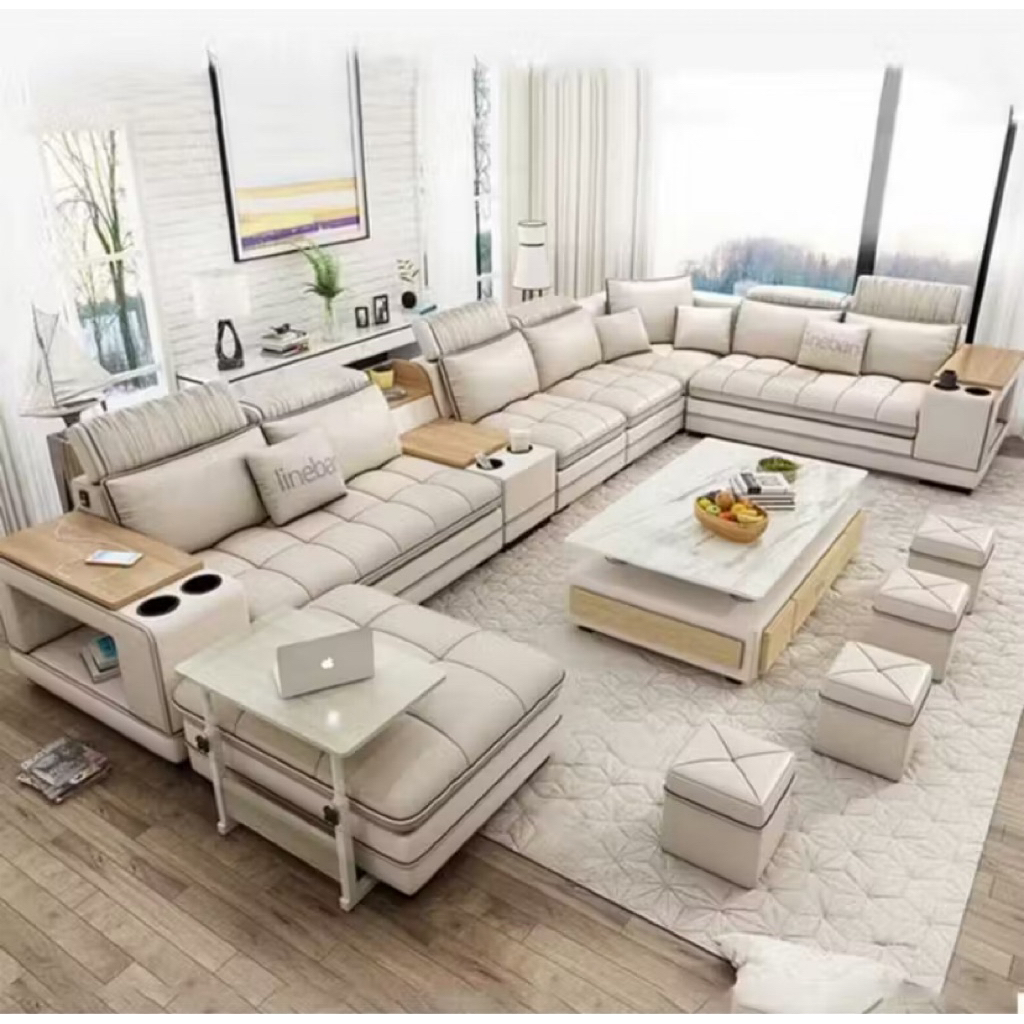 Sofa Leter U Fullset Sofa Modern Jumbo Sofa Elegan Leter U