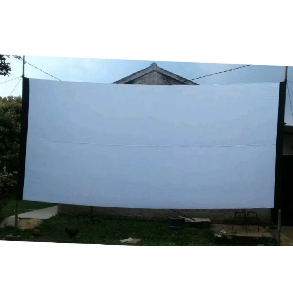 layar tancap ukuran 400cmx400cm sambungan