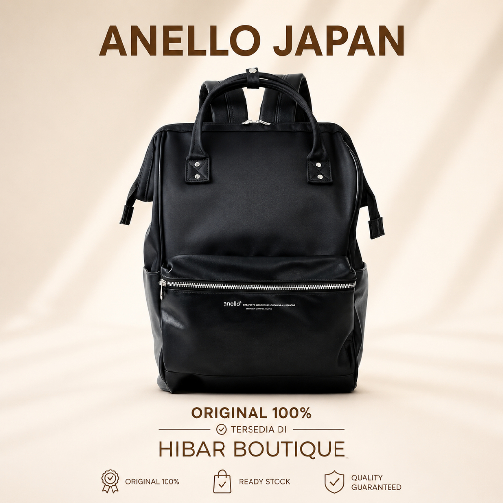 Anello Backpack Kuchigane Leather Waterproof