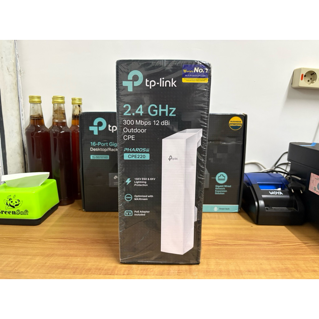 ROUTER OUTDOOR TP-LINK CPE 220 (OPEN BOX) | SUPPORT TRANSMIT POWER 22 dBm