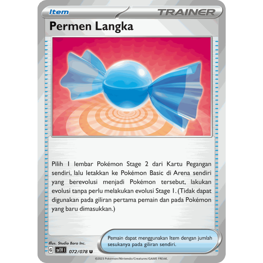 POKEMON permen langka 072/078 Sv1v Kartu Pokemon indonesia