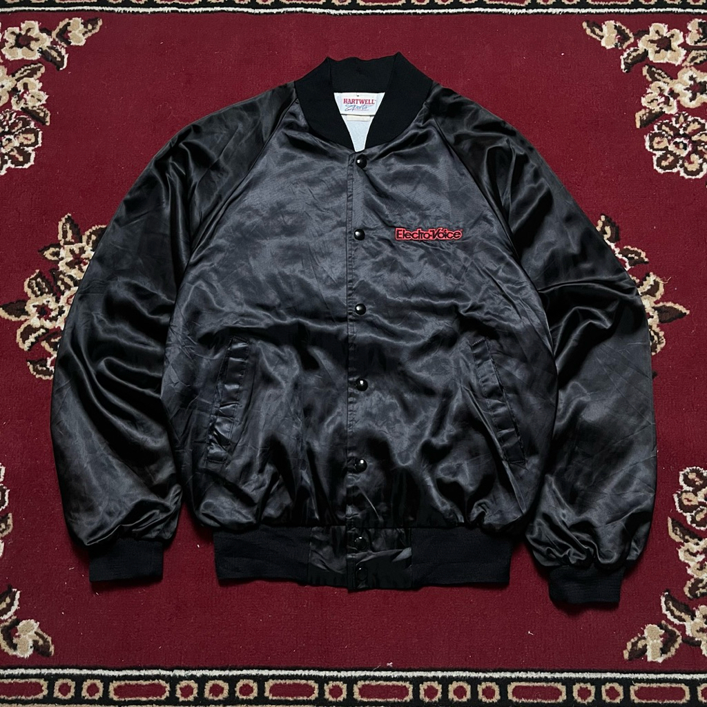 J@ket Satin Bomber Elctro Voice
