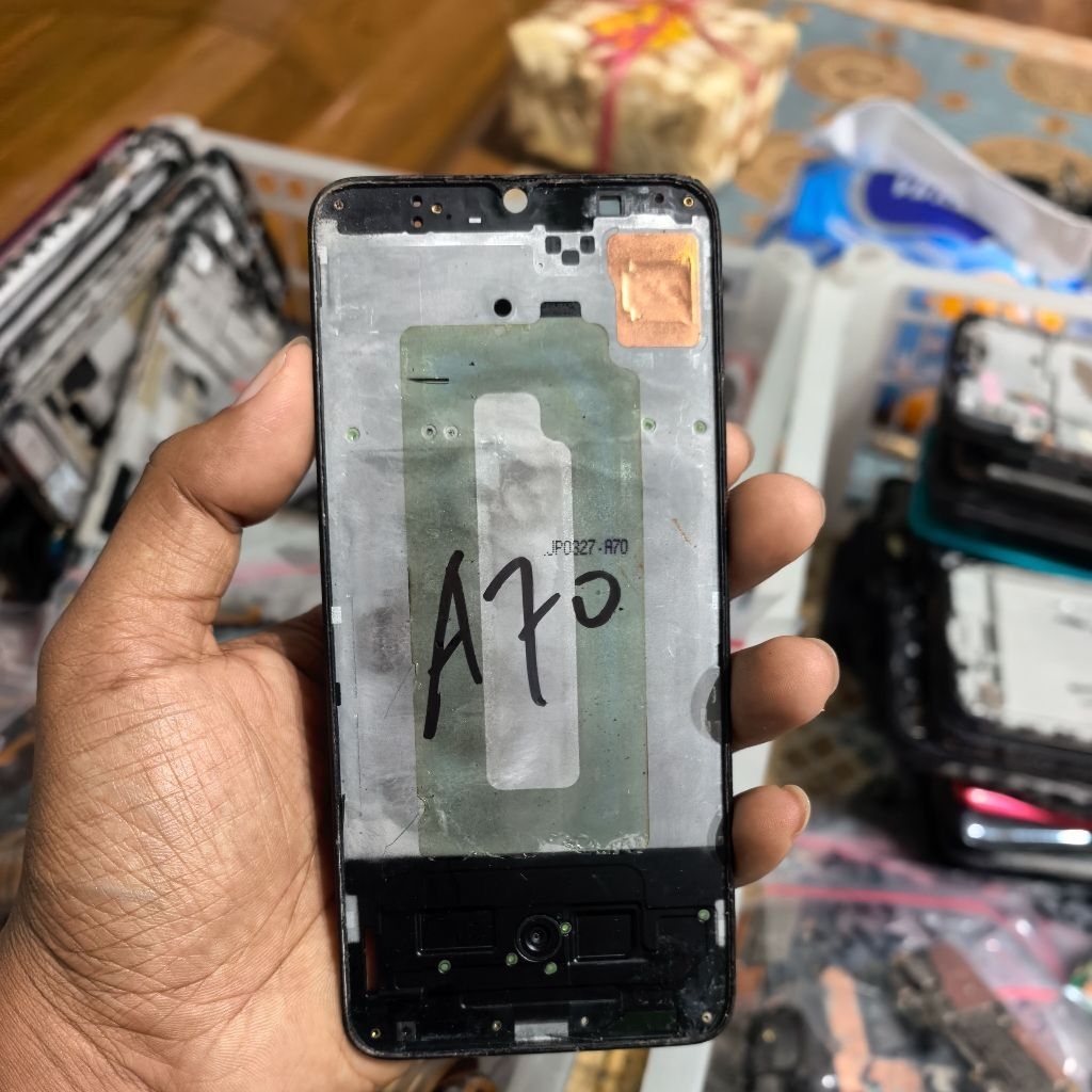 FRAME TATAKAN LCD SAMSUNG A70 ORI COPOTAN