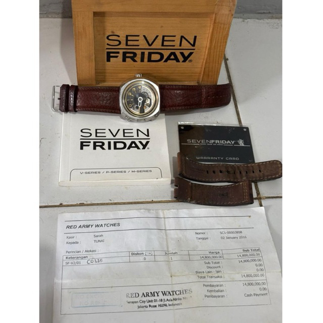 Jam Tangan Seven Friday Second Like New Original