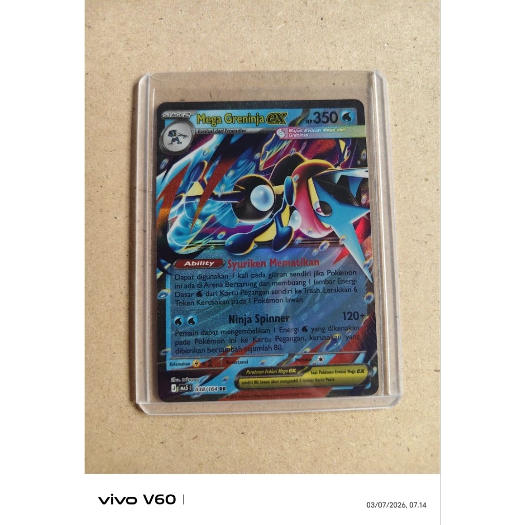 Kartu Pokemon 2026 Mega Greninja EX RR
