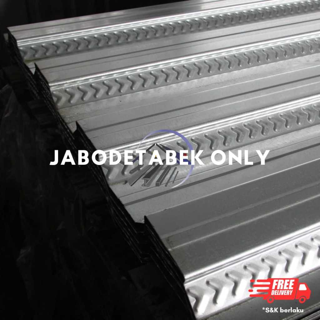 Bondeck / Bondek / Floordeck Cor Tebal 0.75 MM Full Panjang 3 / 4 / 5 / 6 / 7 Meter