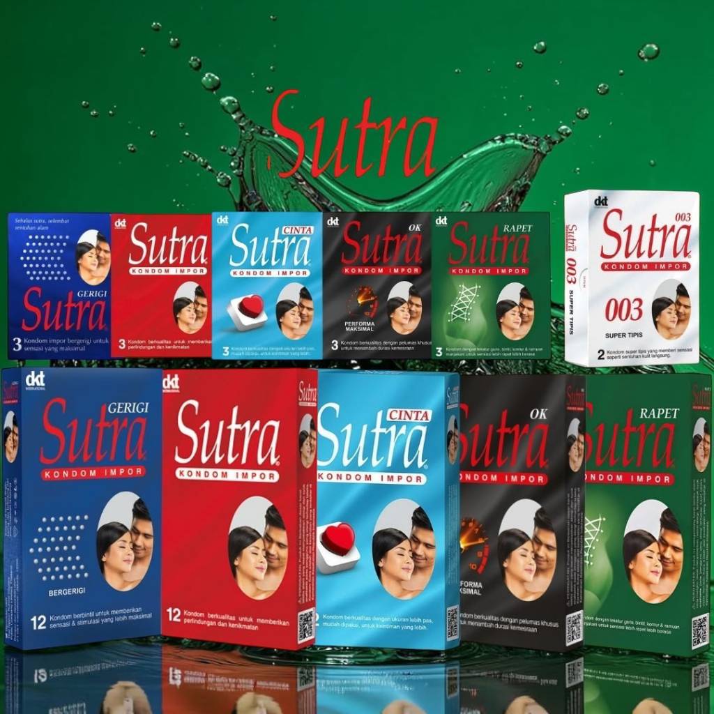 Kemasan Terjaga Aman SUTRA-Impor Semua Varian Lengkap | Gerigi, Polos, Mix Tekstur Xtra Tipis | Isi 