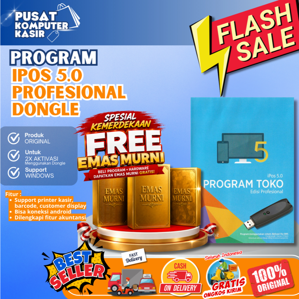 Program Kasir Toko IPOS 5 Profesional [DONGLE EDITION] | Program Kasir IPOS 5 | Program Kasir Toko S