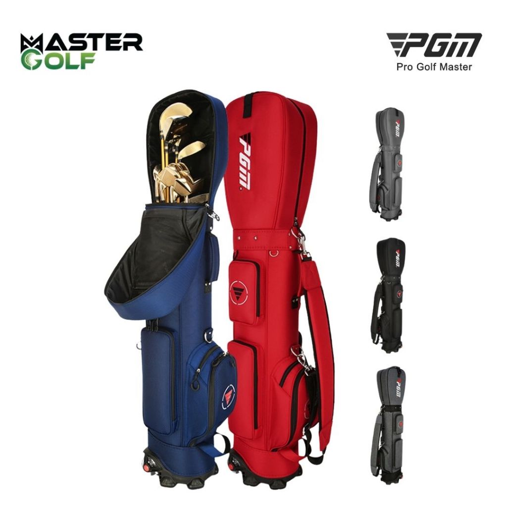 PGM Tas Golf Travel Roda Compact Wheeled Golf Bag Lightweight Portable Tas Stik Golf