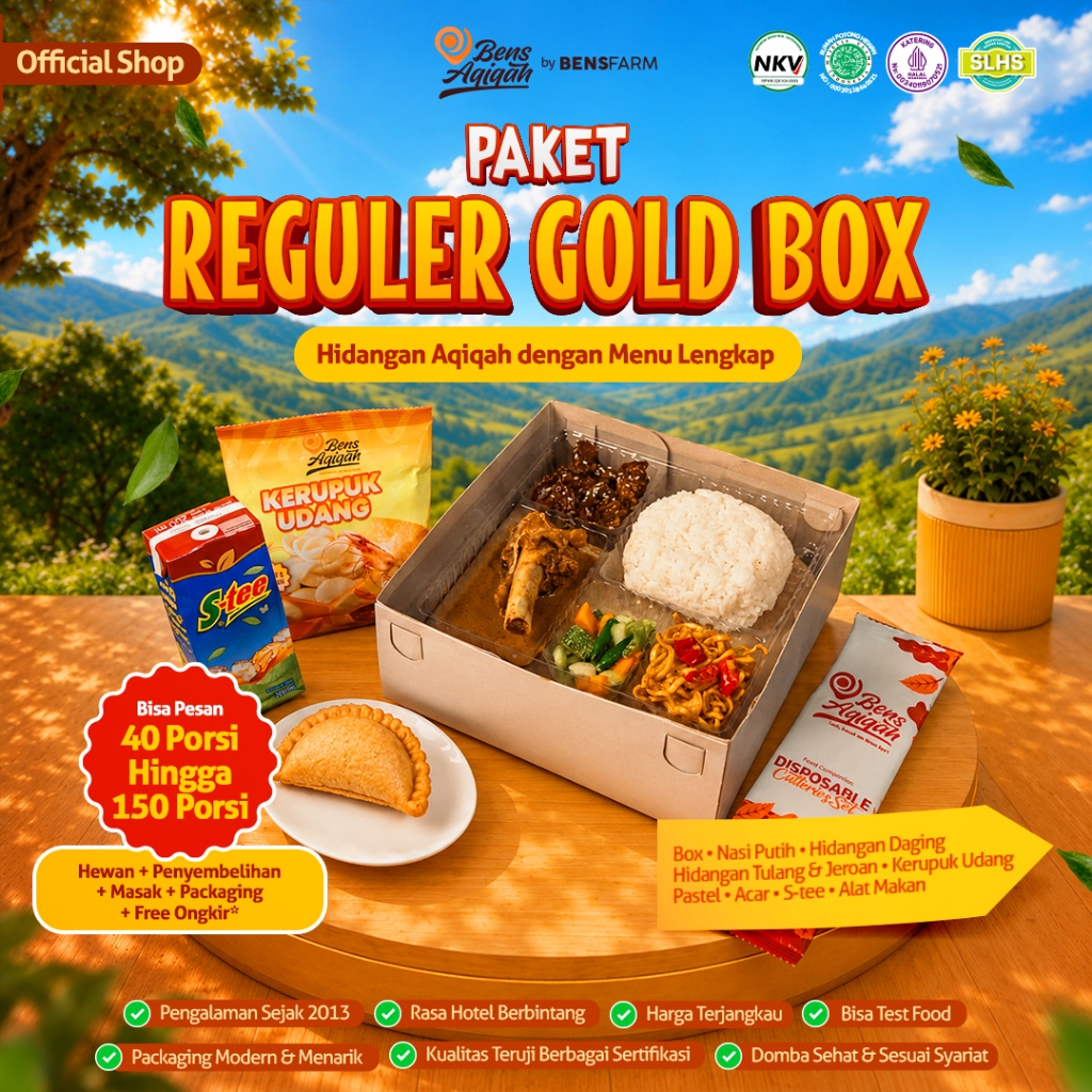 Bens Farm - Paket Aqiqah Reguler Gold Box