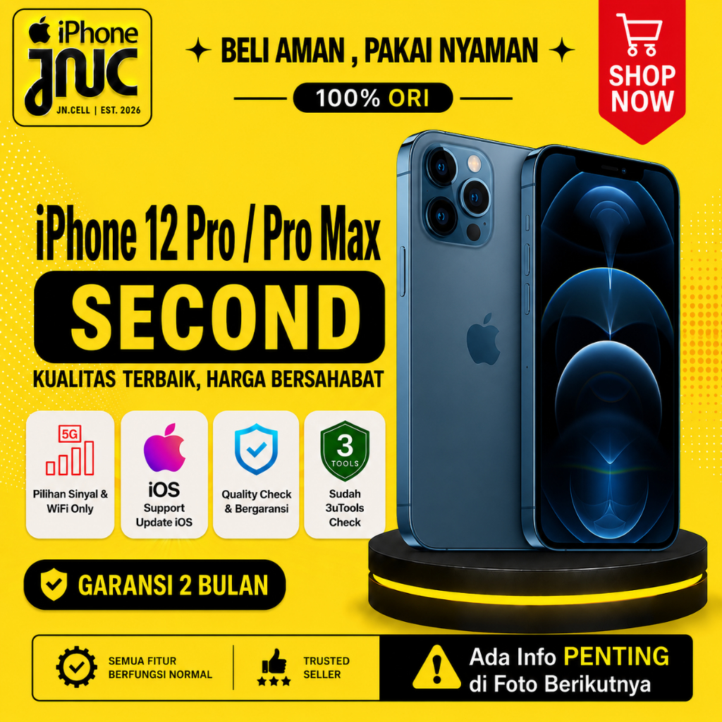iPhone 12 Pro / 12 Pro Max 128GB 256GB SECOND | FULLSET | BEST CONDITION | BEBAS UPDATE | AMAN BERGA
