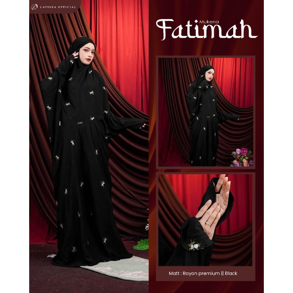 MUKENA FATIMAH BY LATISZA, MUKENA RAYON PREMIUM LATISZA, MUKENA TERUSAN LATISZA, MUKENA PUTIH TERUSA