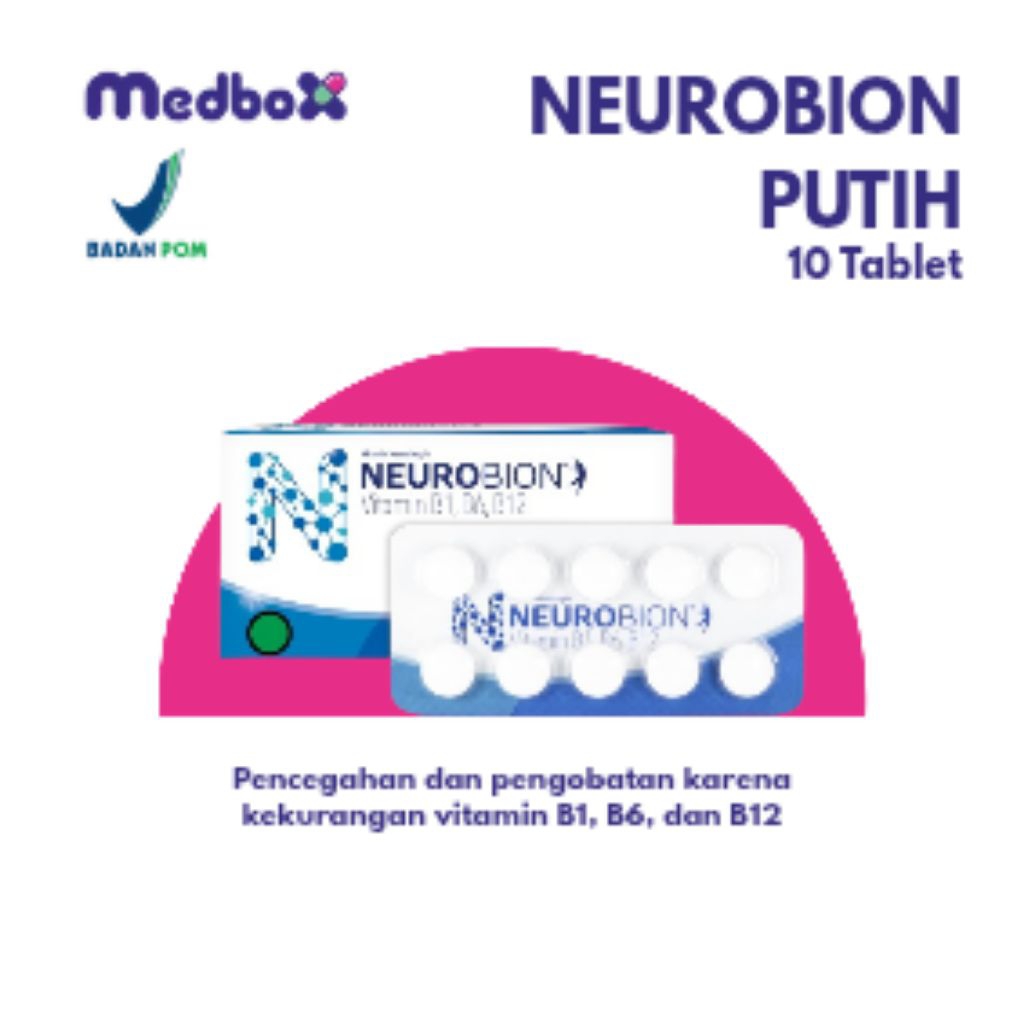 Neurobion Putih 10 Tablet Vitamin Untuk Syaraf dan Pegal/Vitamin B Komplek