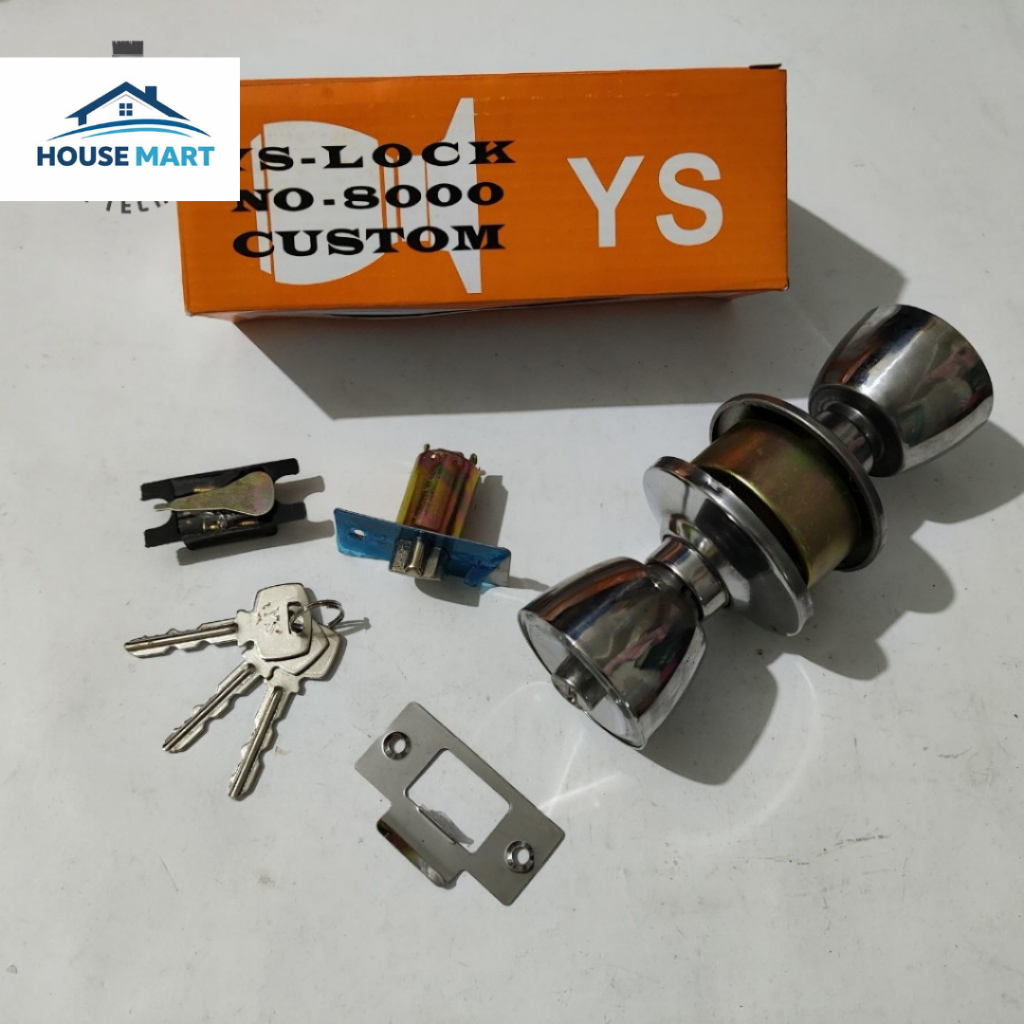 KUNCI PINTU BULAT KAMAR TIDUR / MANDI YS LOCK / KUNCI BULAT YS DOOR LOCK KAMAR MANDI / KAMAR TIDUR S