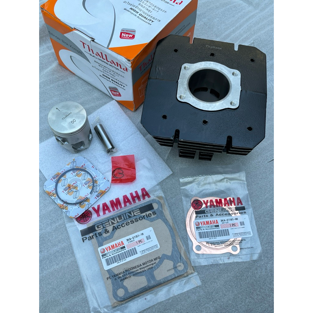 BLOK SEHER ASSY BURING YAMAHA RX KING THALLAND KOMPLIT PAKING BLOK ATAS BAWAH ORIGINAL YAMAHA