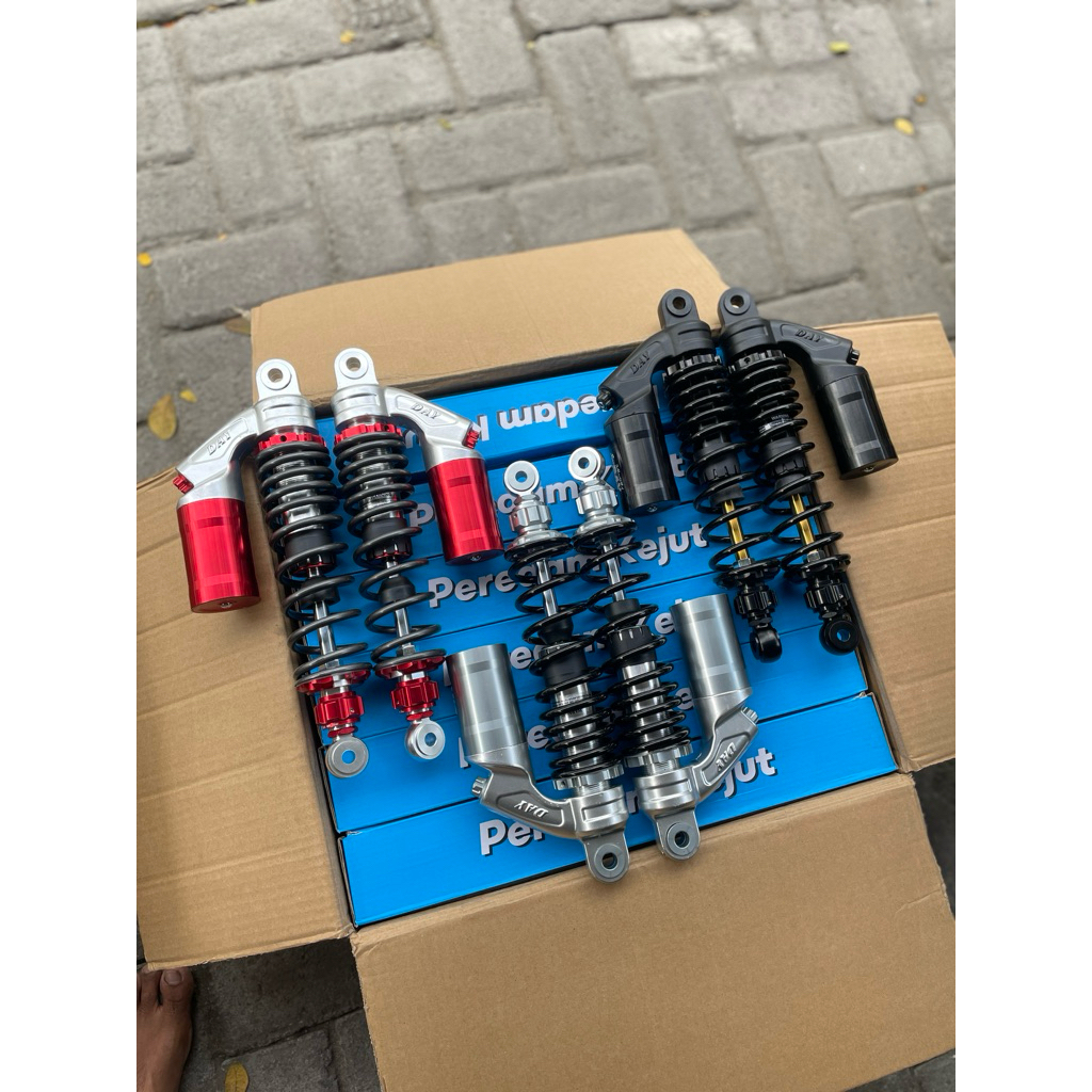 SHOCK TABUNG SPORTDAY COPY RCB RED SILVER 320MM