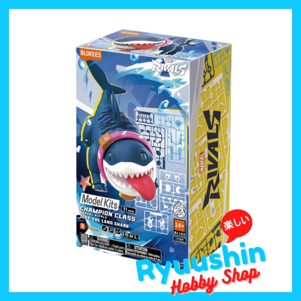 Blokees Champion Class Marvel Rivals Jeff The Shark Model kit