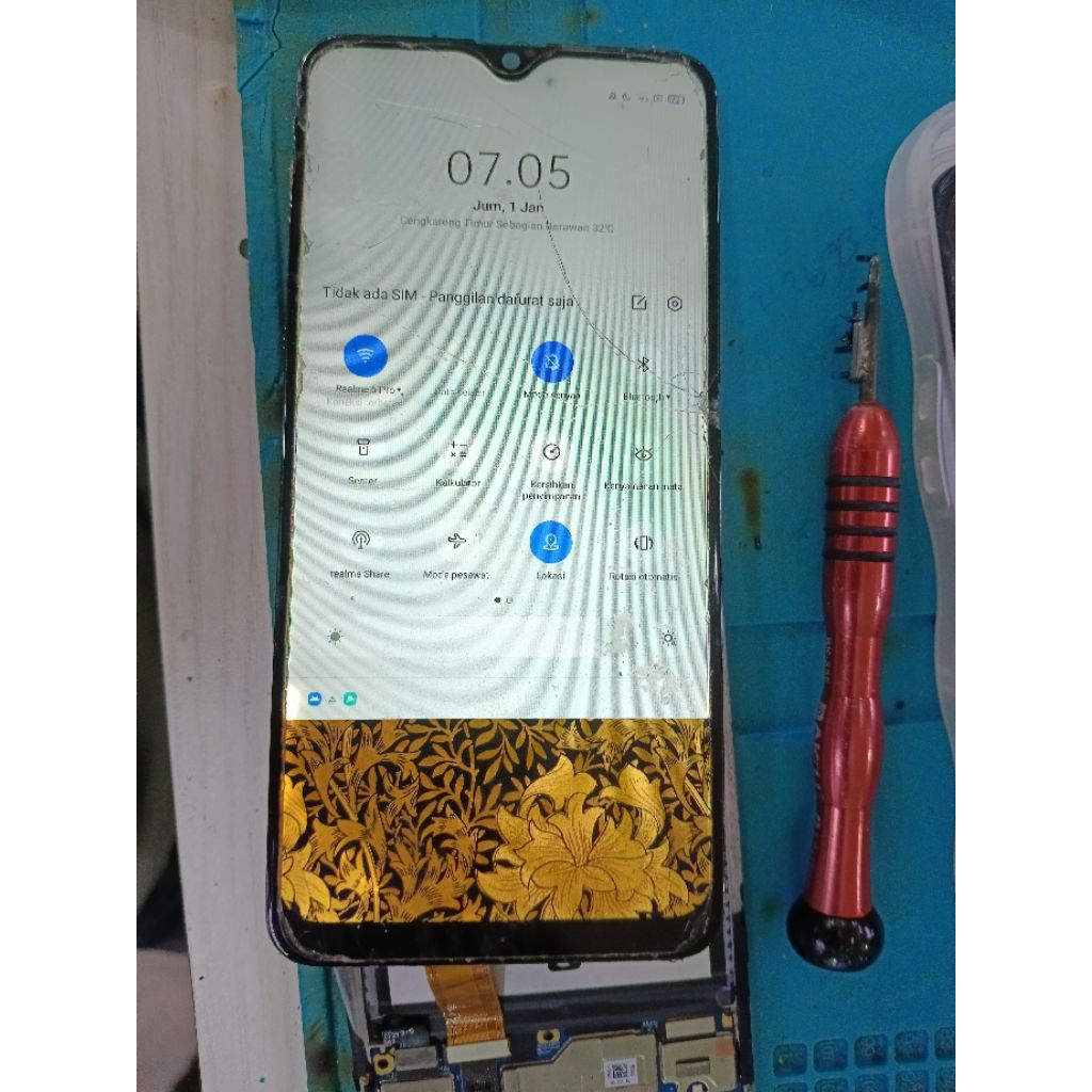 oppo a5s / a12 / realme 3 lcd secon minus untuk tester
