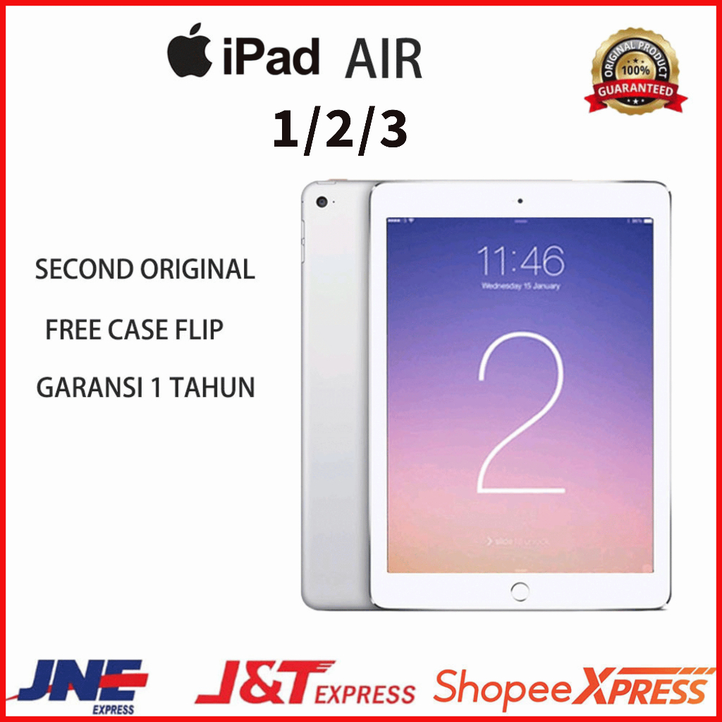 COD - iPad Air dan iPad Air 2 - Wi-Fi Only - Second Inter Original - Bekas Pemakaian Wajar - 16GB 32