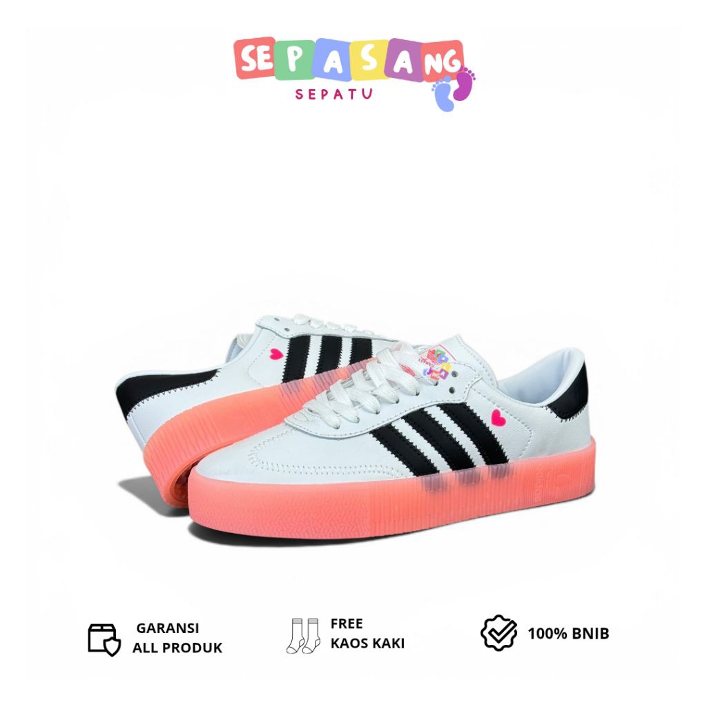 Sepatu Sambarose White Pink