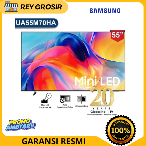 Samsung Mini Led 55 Inch Smart Tv 4K UA55M70HAKXXD Garansi Resmi