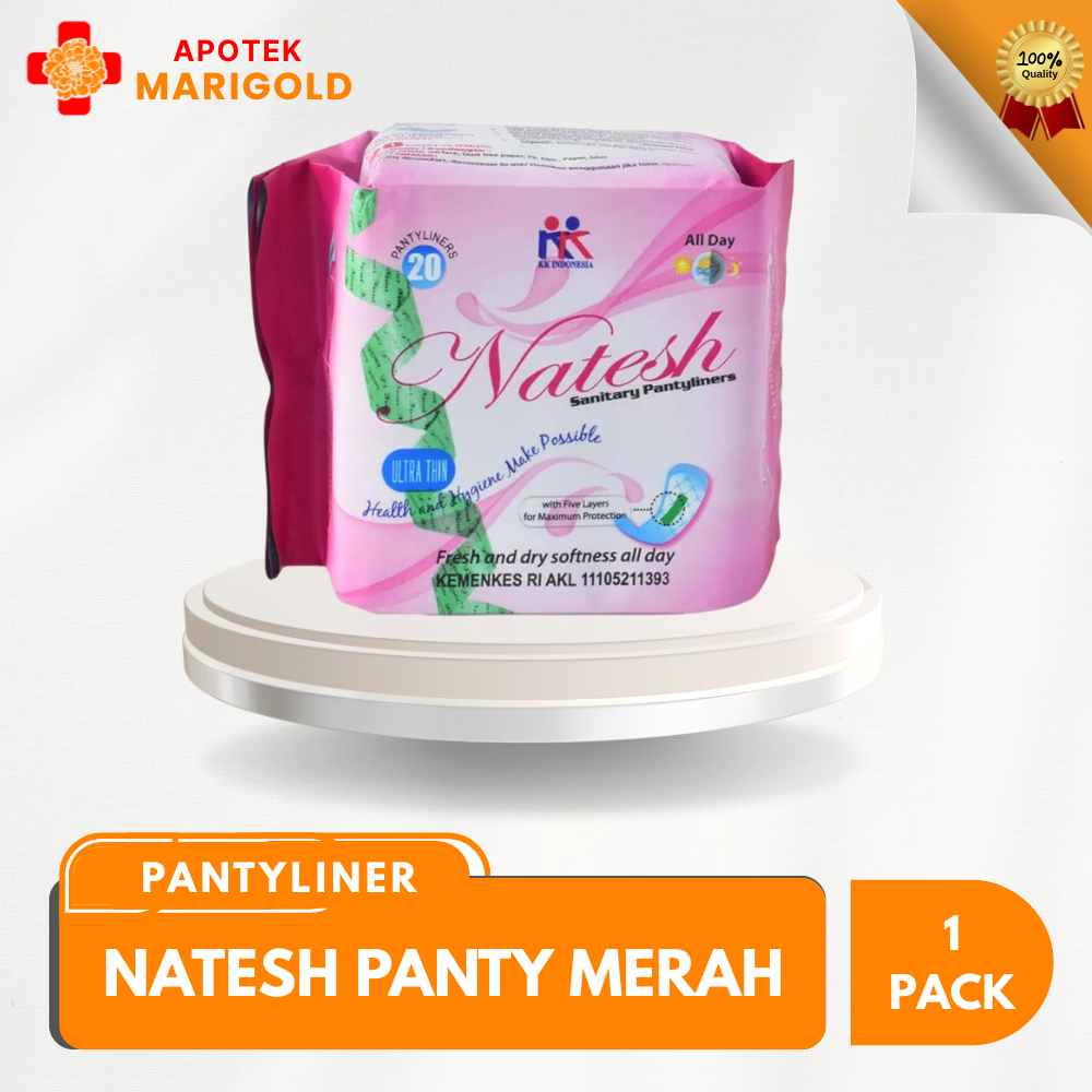 Natesh Pembalut Herbal Panty Merah