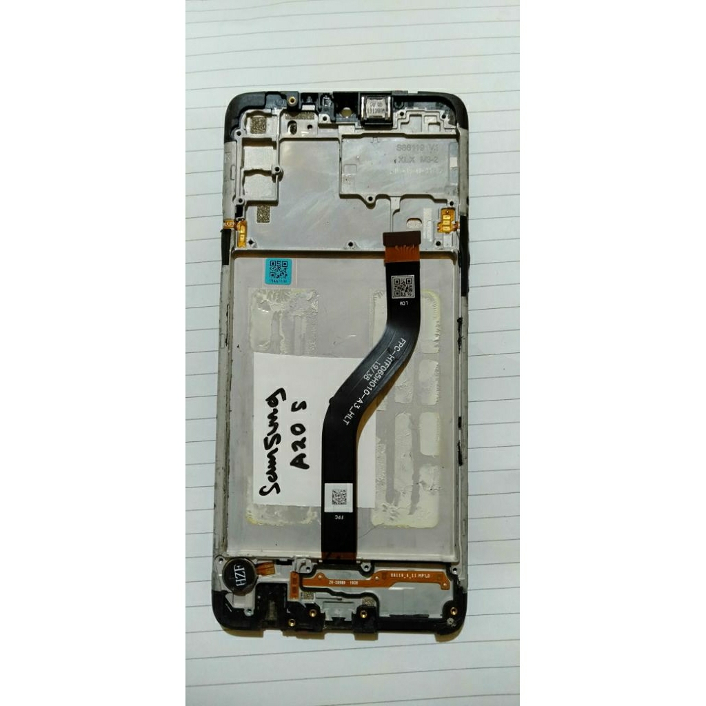 lcd+frame Samsung a20s original cabutan