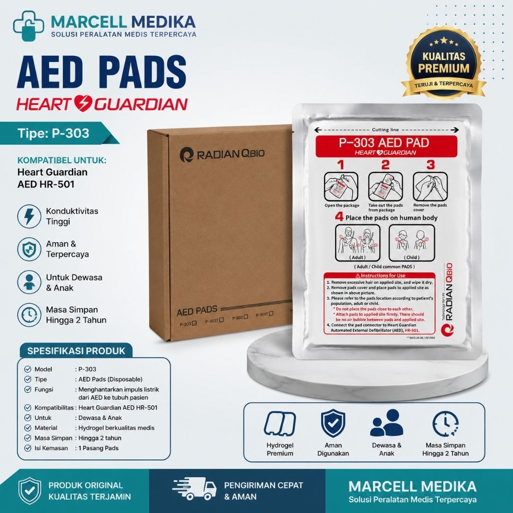 PADS AED HEART GUARDIAN HR-501 / PADS FOR AED HEART GUARDIAN