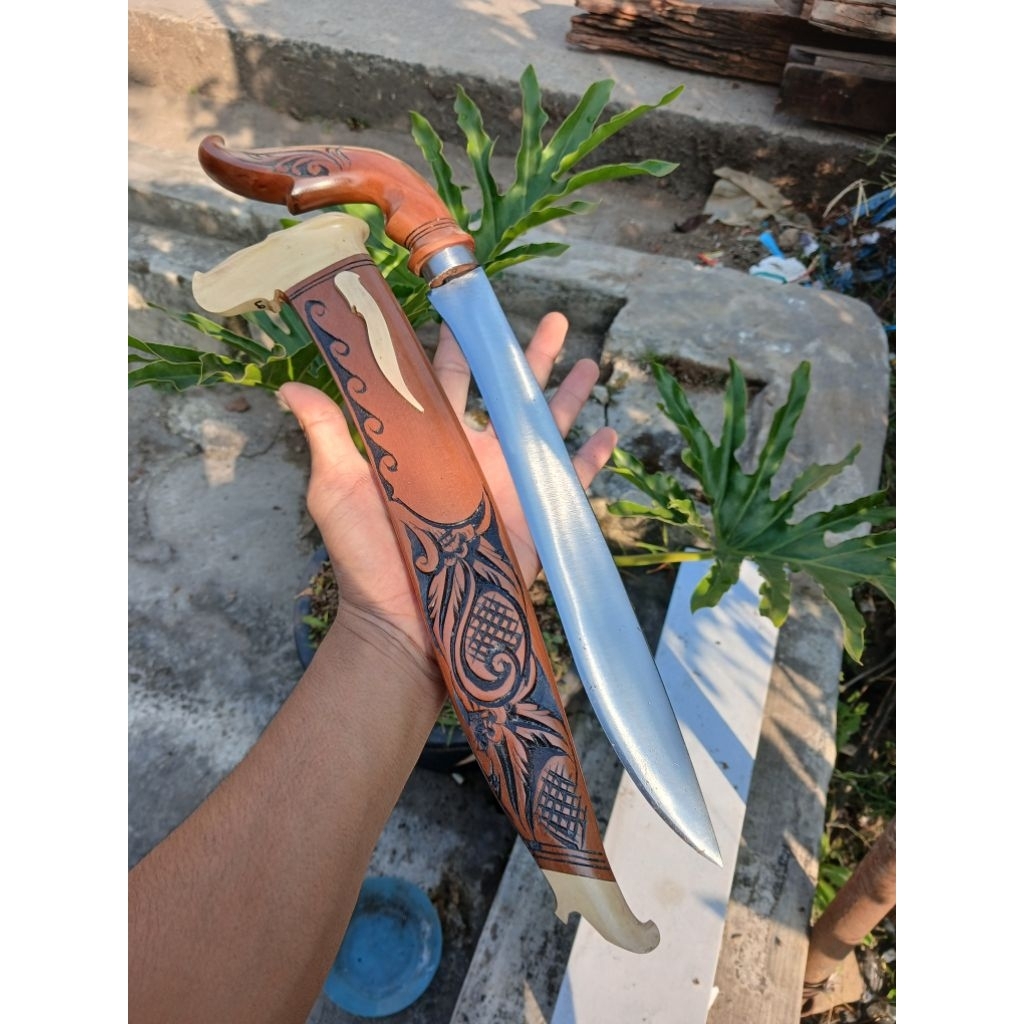 PISAU SEMBELIH 30cm MOTIF LAMPUNG ASLI BAJA/ PISAU TAJAM/ PISAU LAMPUNG/ PISAU TAJAM