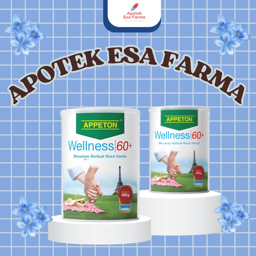 Susu Lansia Orangtua Appeton 60+ 400 Gram 900gr Rasa Vanila Wellness Diabetic
