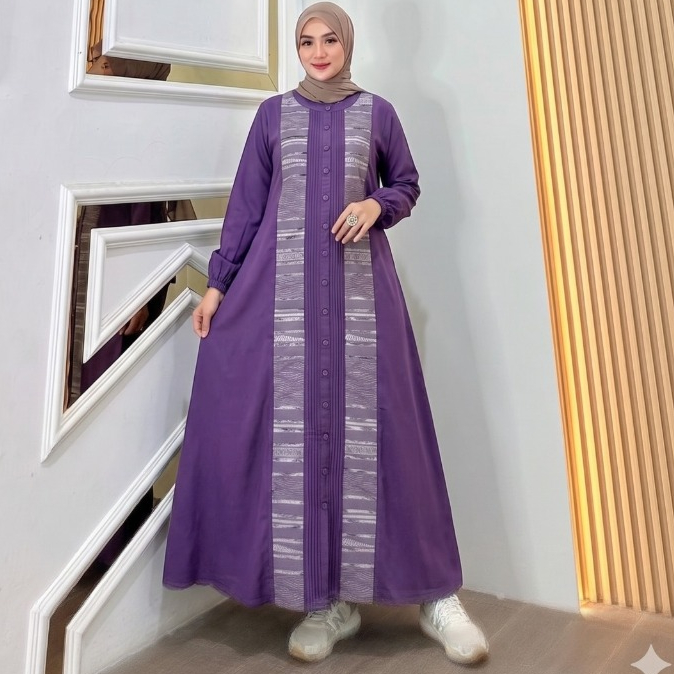 Zaneta Gamis Katun Fashion Muslim Wanita Kekinian