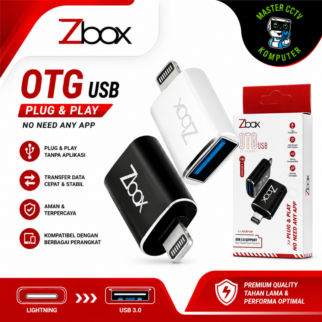 OTG Iphone ZBOX / Mini OTG Besi Metal Iphone