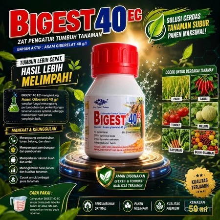 Bigest 40 EC 10ml, 50ml, 100ml - ZPT Pertumbuhan Tanaman - Penyubur Tanaman