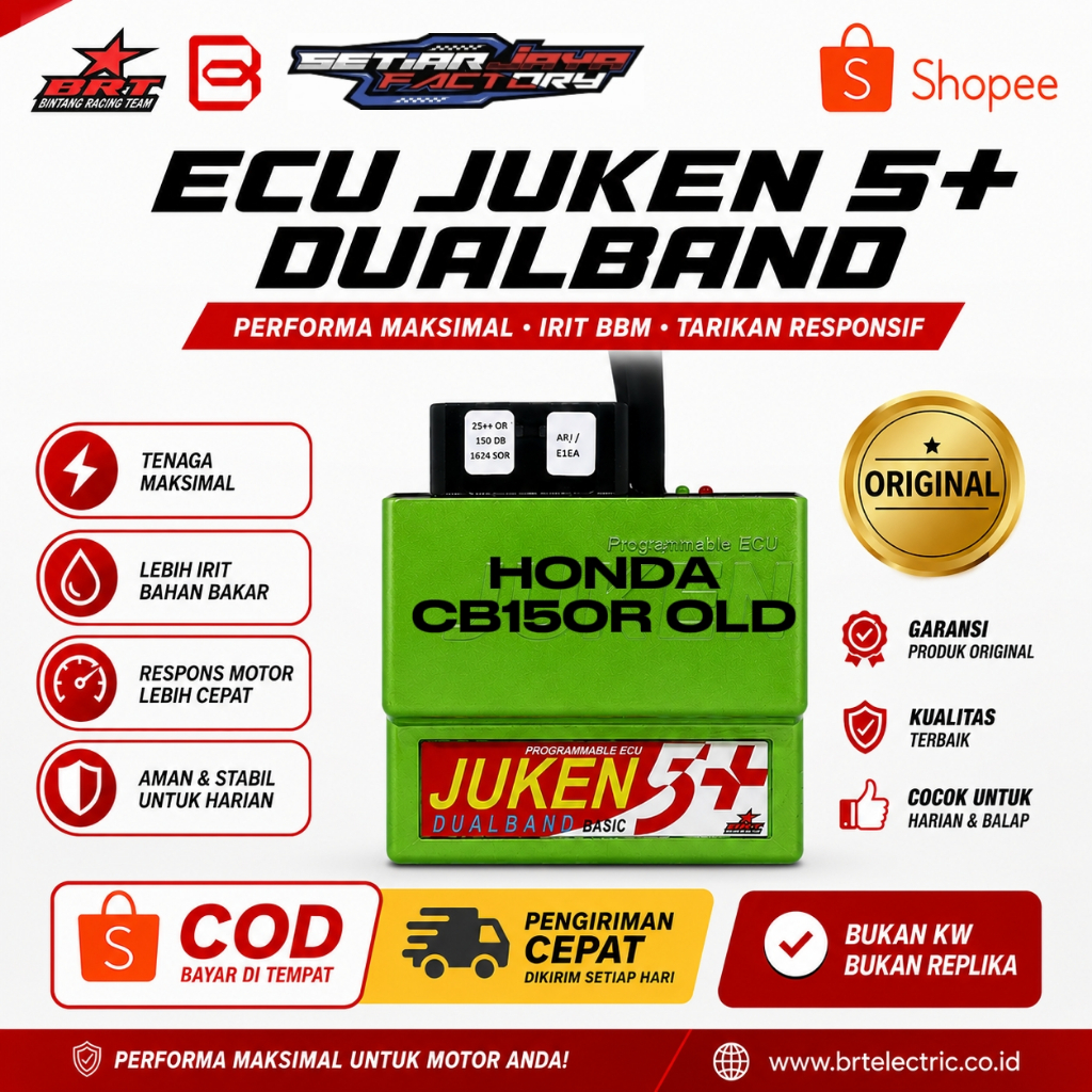 ECU JUKEN BRT 5 PLUS PLUS CB150R OLD KODE ECU K15 DUALBAND ORIGINAL BRT