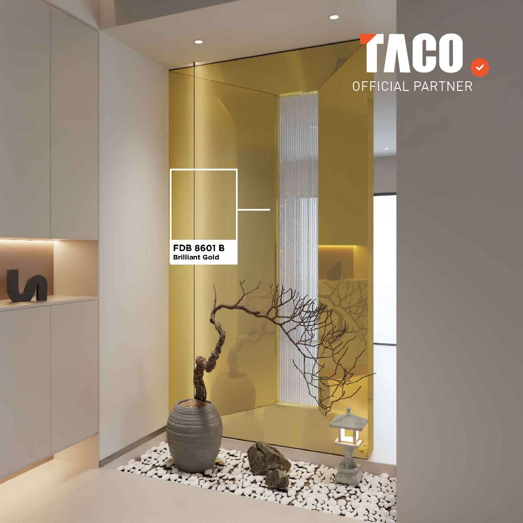 TACO Fideco 2D Wall Panel Mirror Series Tebal 8mm Ukuran 122cm x 290cm per Lembar - Wallboard Mirror