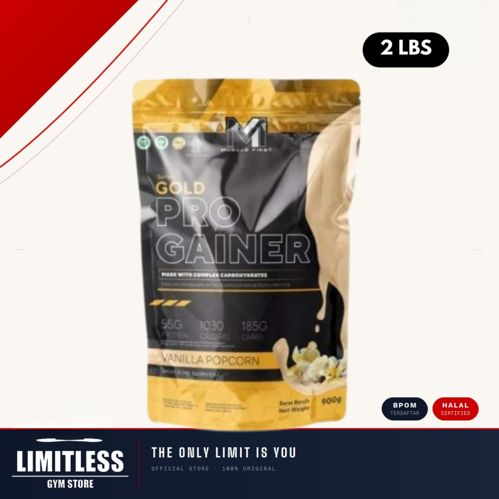 Musclefirst GOLD PRO GAINER 2 lbs - 900g Susu Pemula Gym Mass Penambah Massa Otot