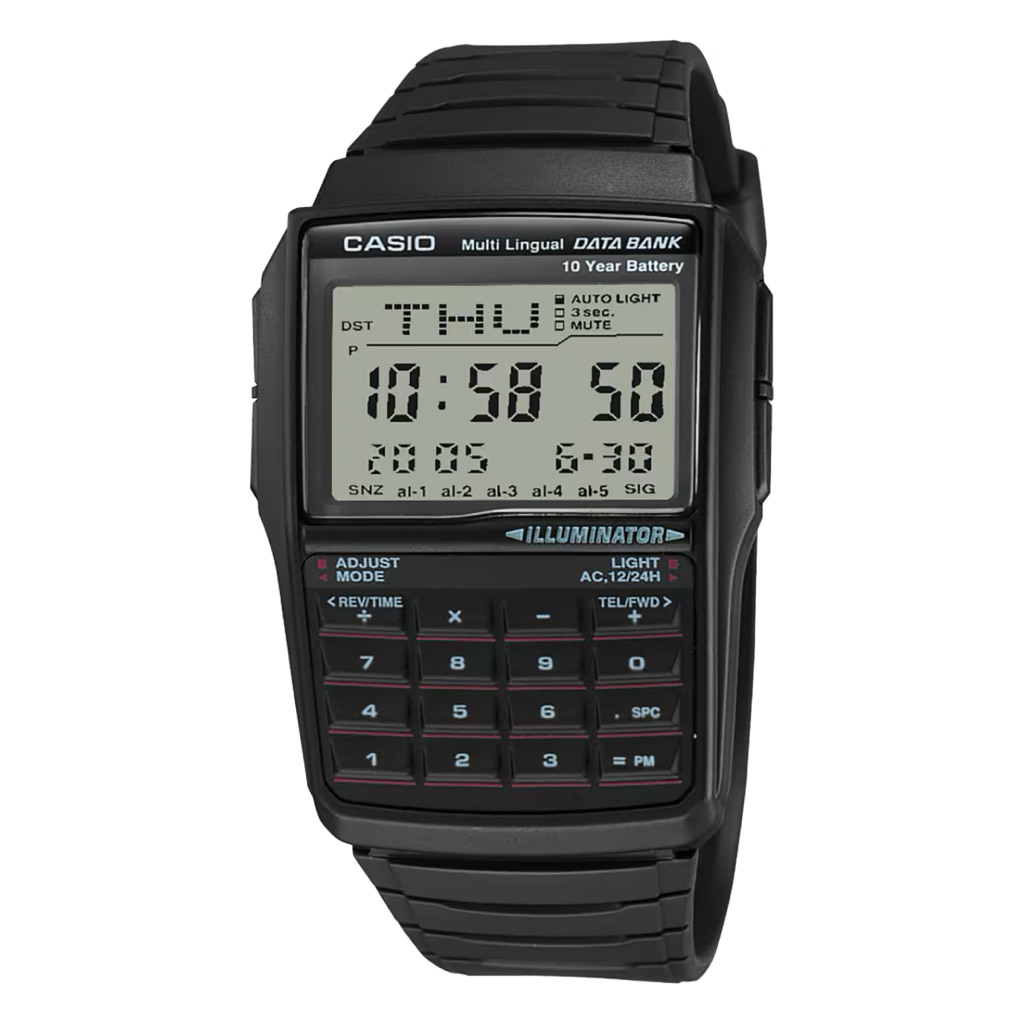 JAM TANGAN UNISEX CASIO KALKULATOR DBC-32-1ADF ORIGINAL