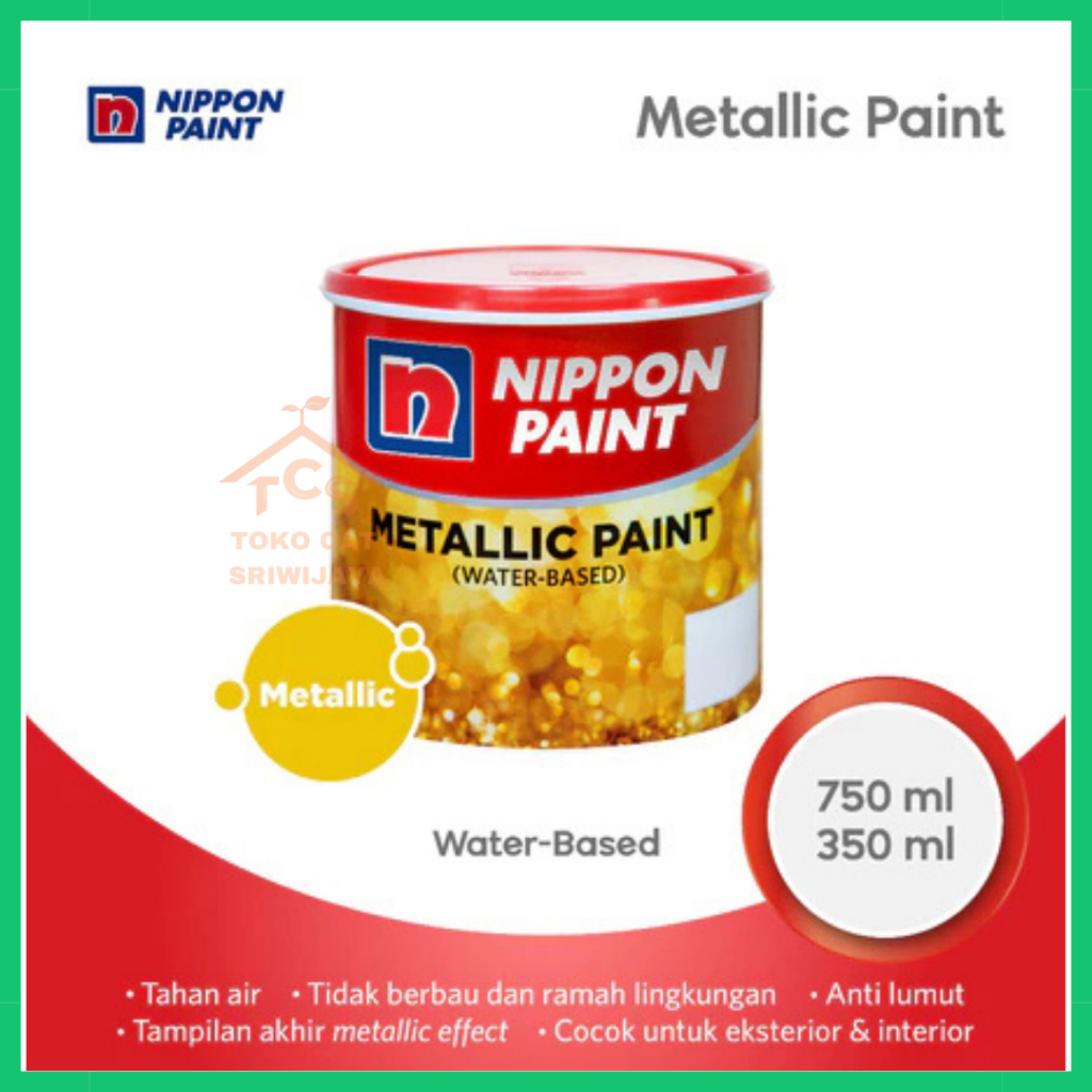 Nippon Paint - Metallic Paint (Water-Based) -750Ml- Cat Metalik