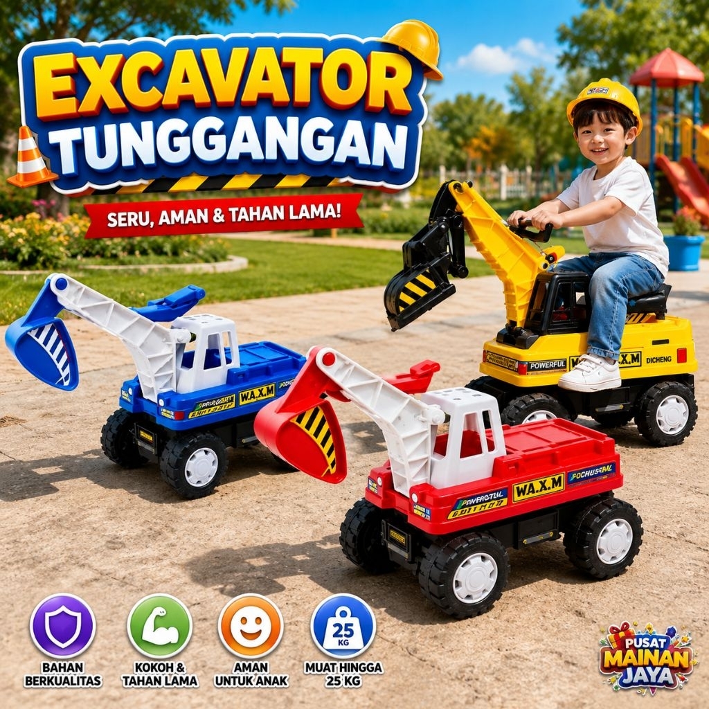 PMJ - Mainan Anak Beko Jumbo Bego Besar Excavator Keruk Bisa Dinaiki ST 2121