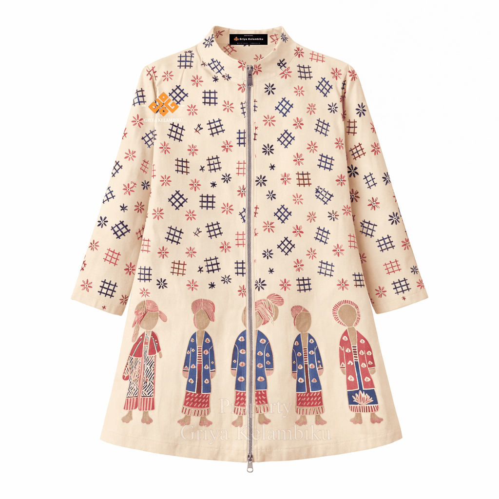 CANTIKA TUNIK jumbo ld 120 kekinian tunik cewek korean style tunik batik solo griya kelambiku