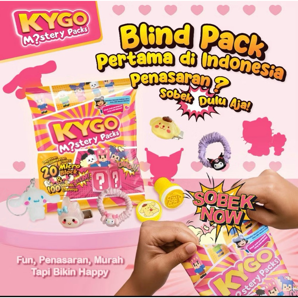 (1Pack = Isi 10Pcs) KYGO M?stery Packs Misteri Blind Pack Mainan Anak KYGO Mystery Packs Surprise Ba