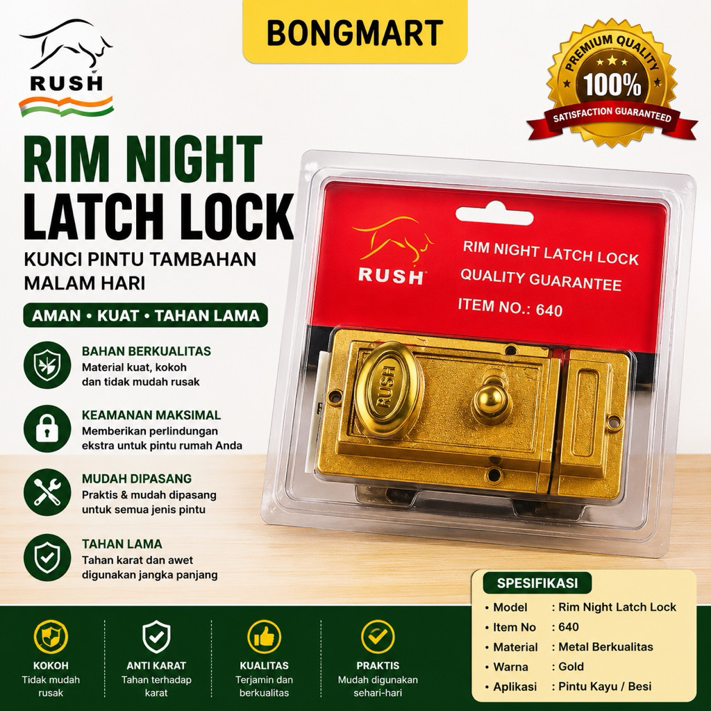 KUNCI PINTU OTOMATIS RUSH / KUNCI KODOK RUSH 640
