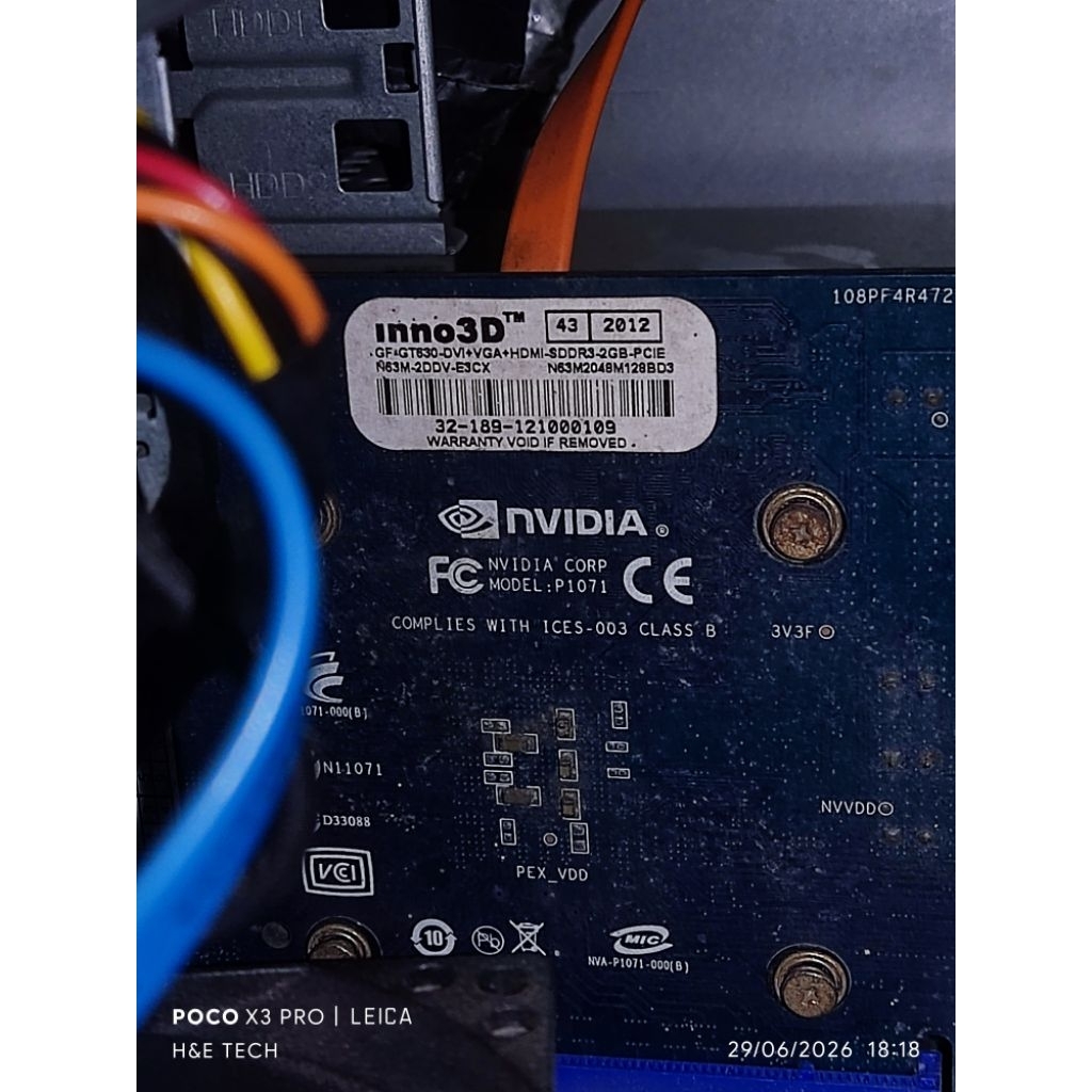 nvidia geforce gt630 2gb 128bit gddr3