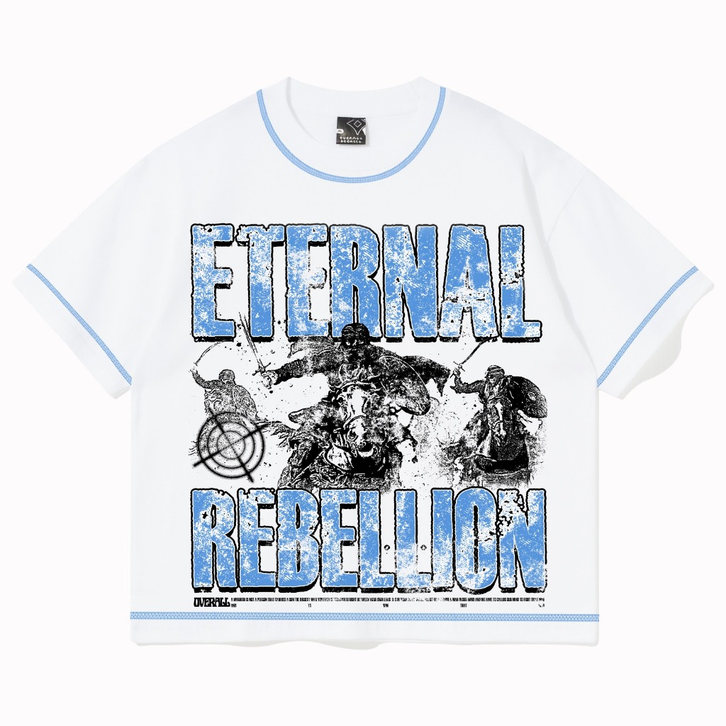 OverallDecking Serger Stitch Boxy Cut T-Shirt cotton 20s Kaos Pria Eternal