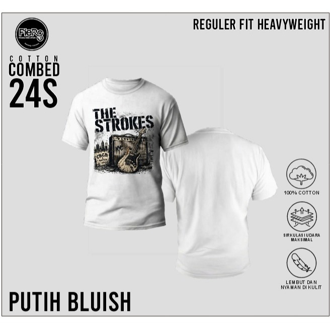 Kaos Band Edition The Strokes CBGC Guitar & AMP | Tshirt Indie Metal Rock FR-050