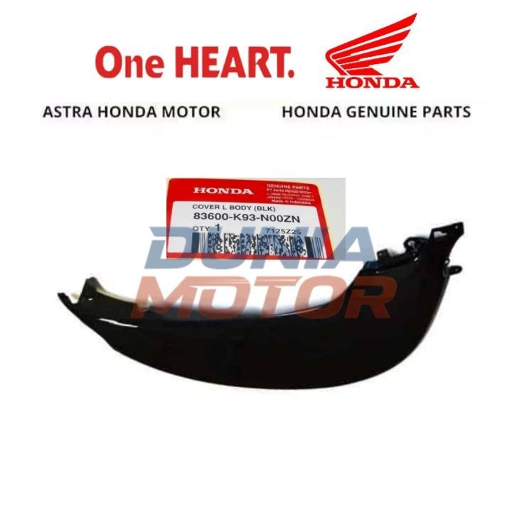 Tutup Cover Kiri Body Hitam Black Motor Scoopy eSP K93 2017 2018 2019 2020 83600K93N00ZN 83600-K93-N