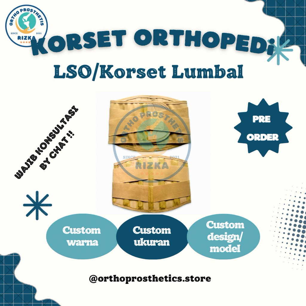 Korset Ortopedi / Korset Lumbal / Nyeri pinggang / LSO korset