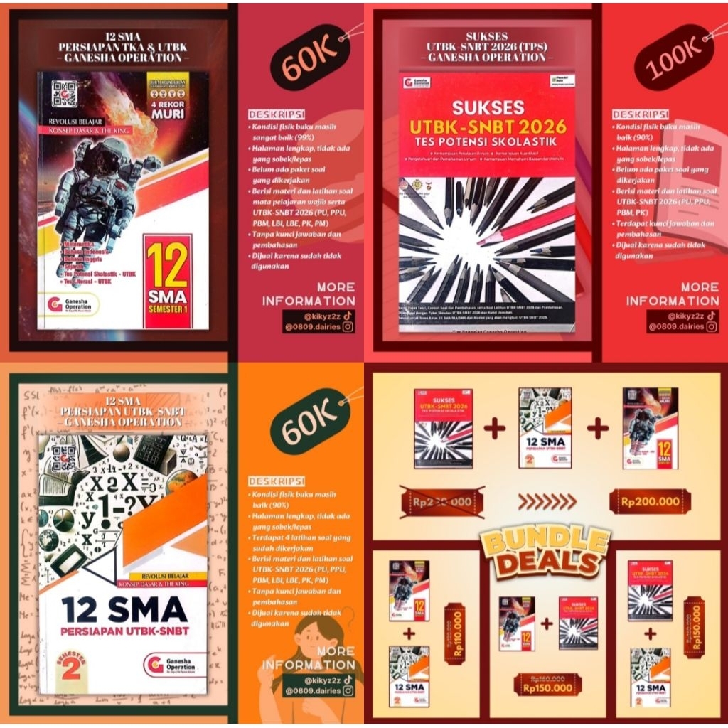 BUKU UTBK-SNBT GANESHA OPERATION 12 SMA