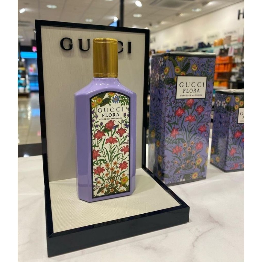 ((100% IMPORT)) GUCCI FLORA GORGEOUS MAGNOLIA EAU DE PARFUM 100ML • FREE OFFICIAL PAPER BAG