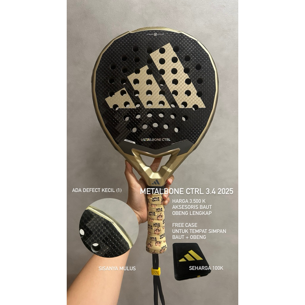 Adidas Metalbone Ctrl 3.4 2025 SECOND (baca deskripsi) Raket Padel Mulus